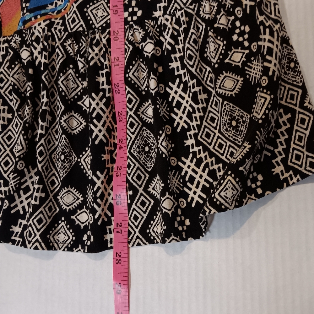 SAVANNA JANE print ruffle hem top, 2X - Picture 9 of 12